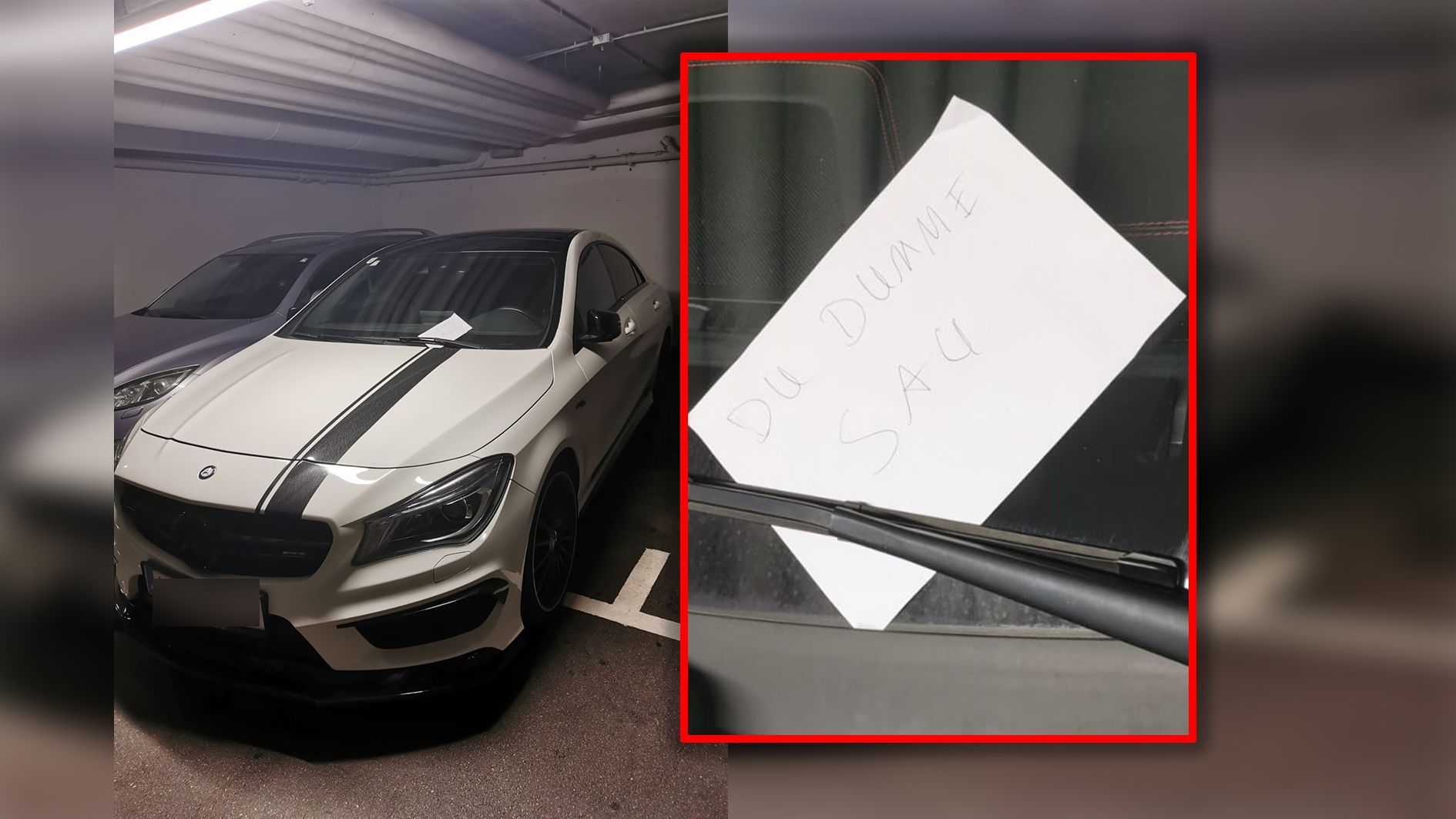 Obwohl der genug freie Parkplätze gegeben hätte, stellte ein Wiener Mallbesucher seinen Wagen falsch ab