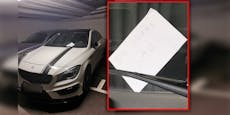 "Dumme Sau" – Wiener hinterlässt Wut-Brief auf Mercedes