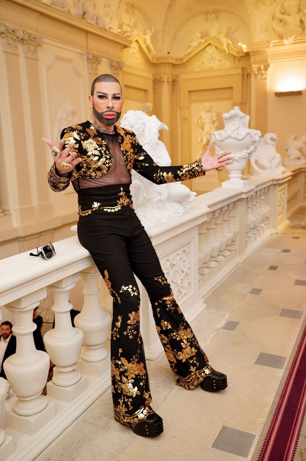 Harald Glööckler bei seiner Fashion Show im Palais Liechtenstein.