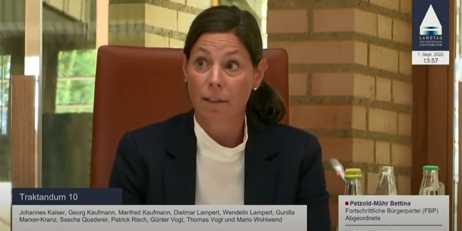 Gerade, als die Abgeordnete über ein mögliches Erdbeben in Liechtenstein sprach, erschütterte ein solches den Saal.