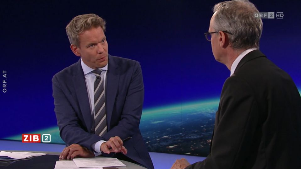 Vorstand der E-Control, Wolfgang Urbantschitsch, in der ZIB2 mit Martin Thür am 1. September 2022.