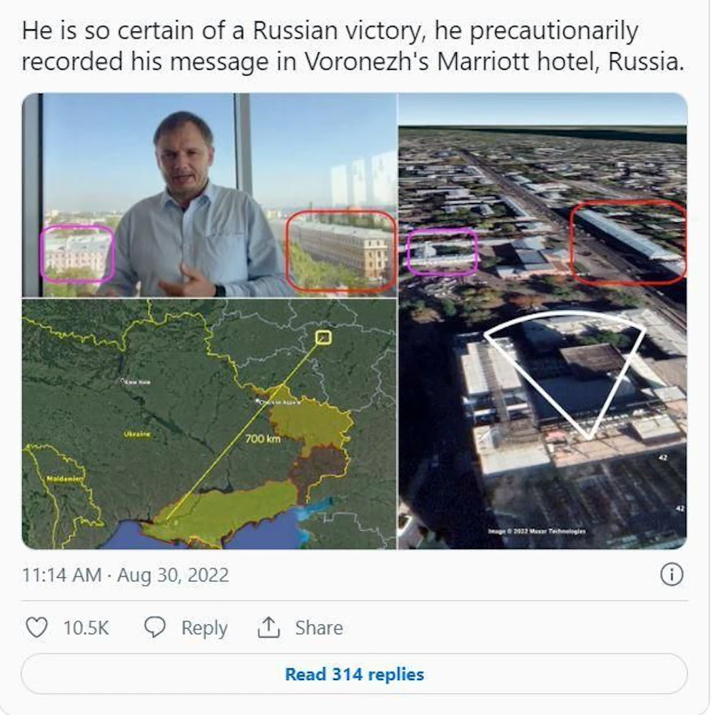 2Russland ist für immer in Cherson2, sagte er in einer Videobotschaft: