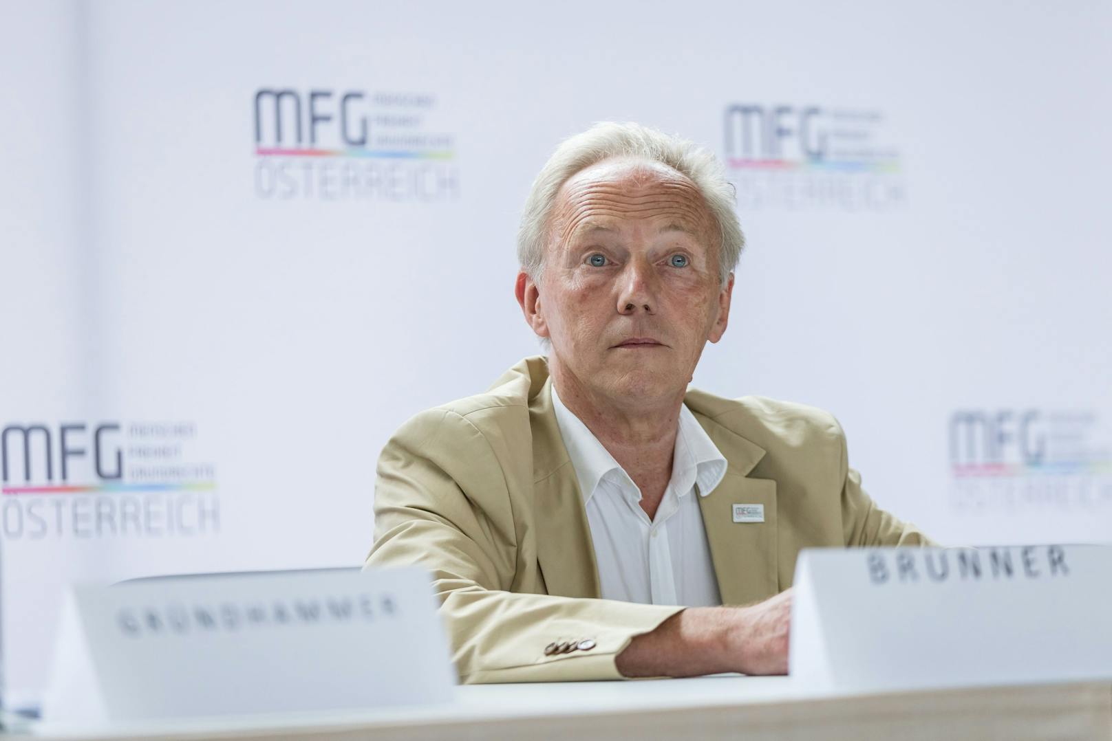 Auch MFG-Bundesparteiobmann Michael Brunner steht am 9. Oktober am Wahlzettel.