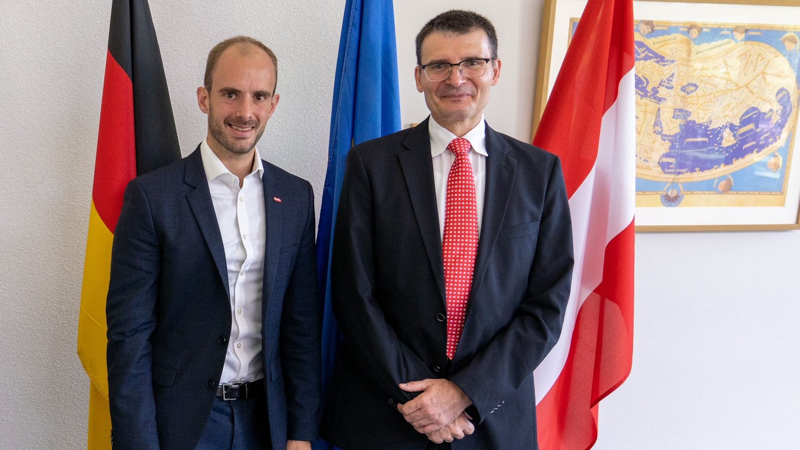 Florian Tursky mit Staatssekretär Hartmut Höppner im BMDV.