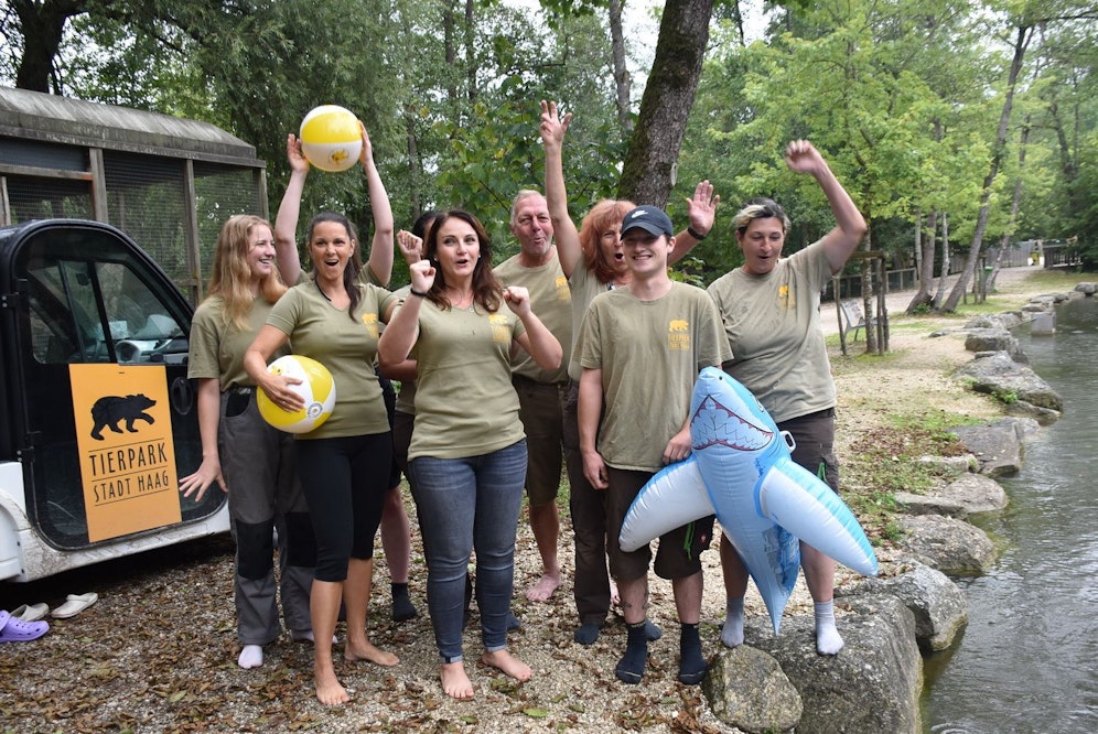 Die Mitarbeiter vom Tierpark Haag machten bei der 