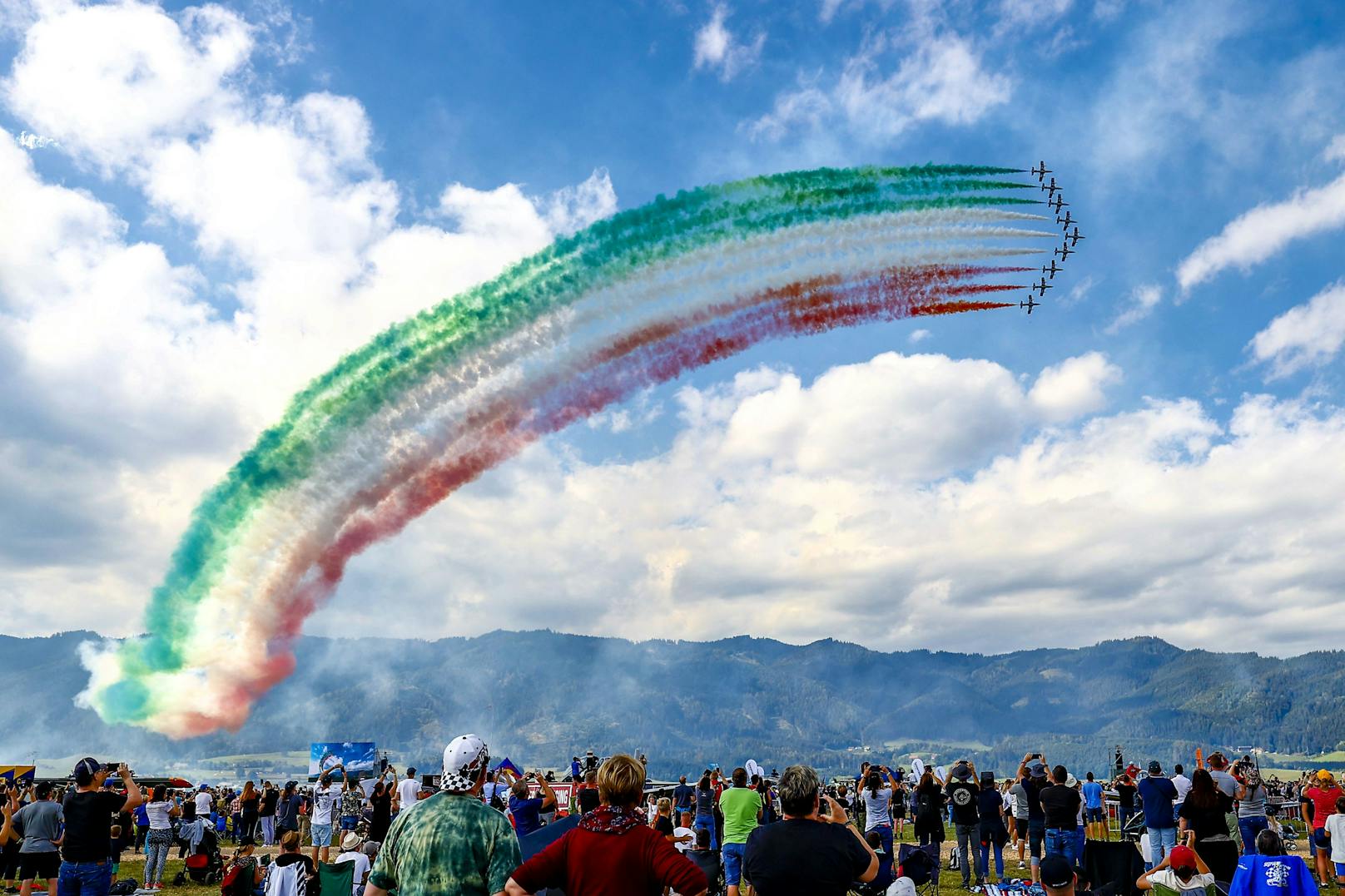 Die italienische Kunstflugstaffel Frecce Tricolori