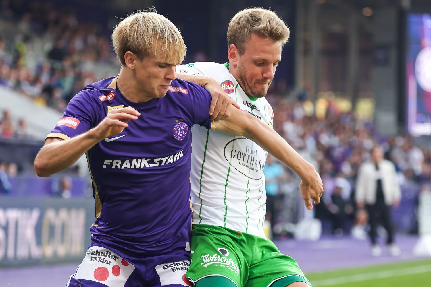 Die Austria im Duell mit Aufsteiger Lustenau. 