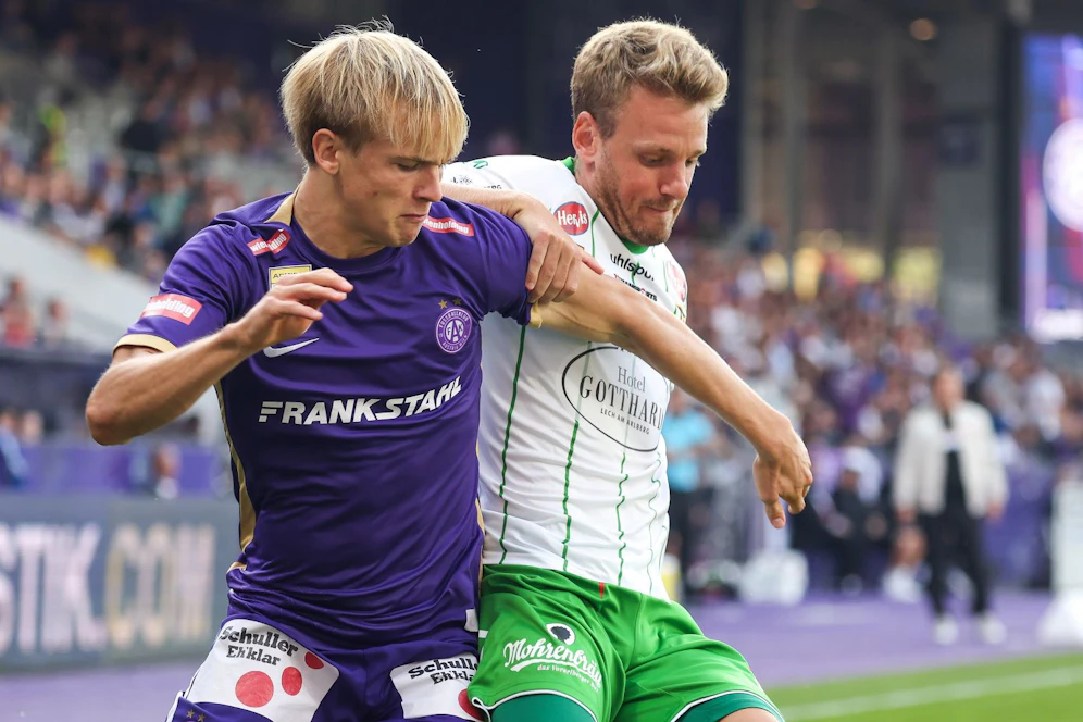 Die Austria im Duell mit Aufsteiger Lustenau. 