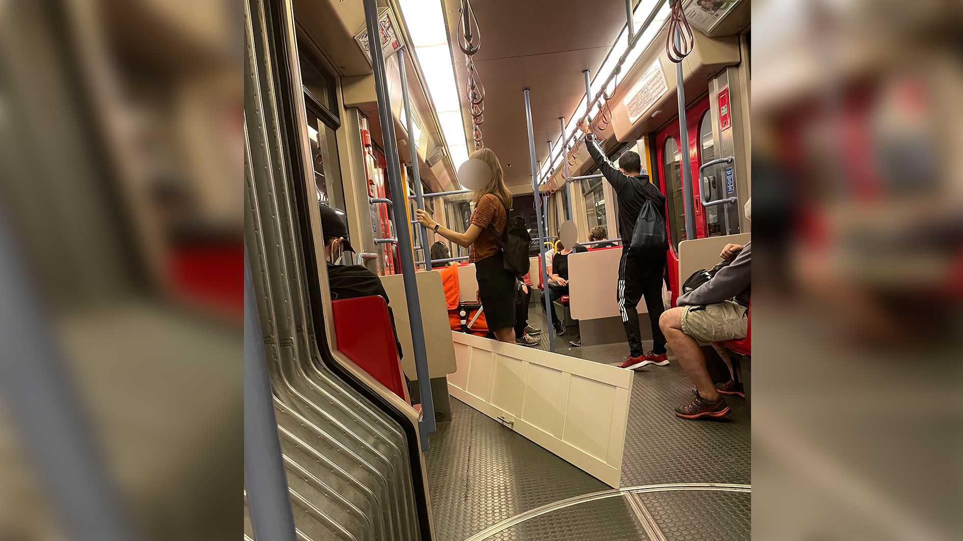 Die Wienerin fuhr mit ihren Schranktüren U6. 