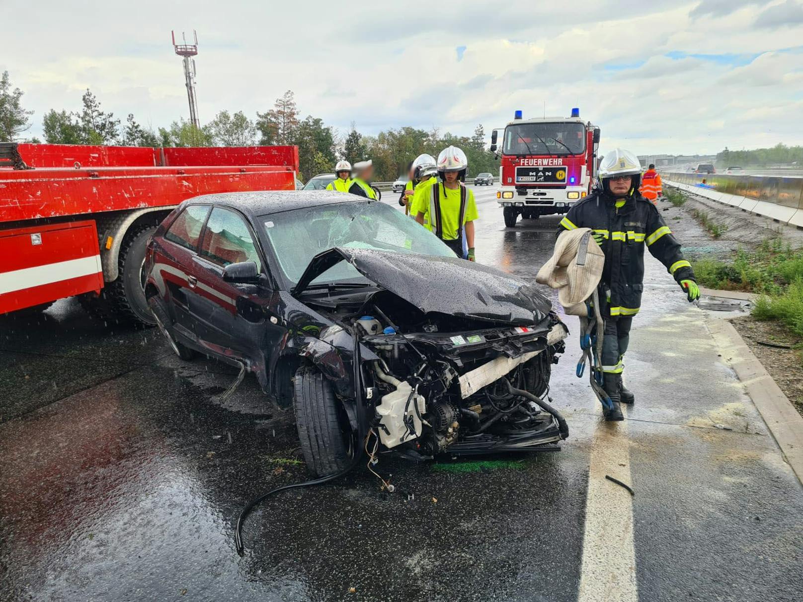 Unfallserie auf der Südautobahn: Crash bei Seebenstein