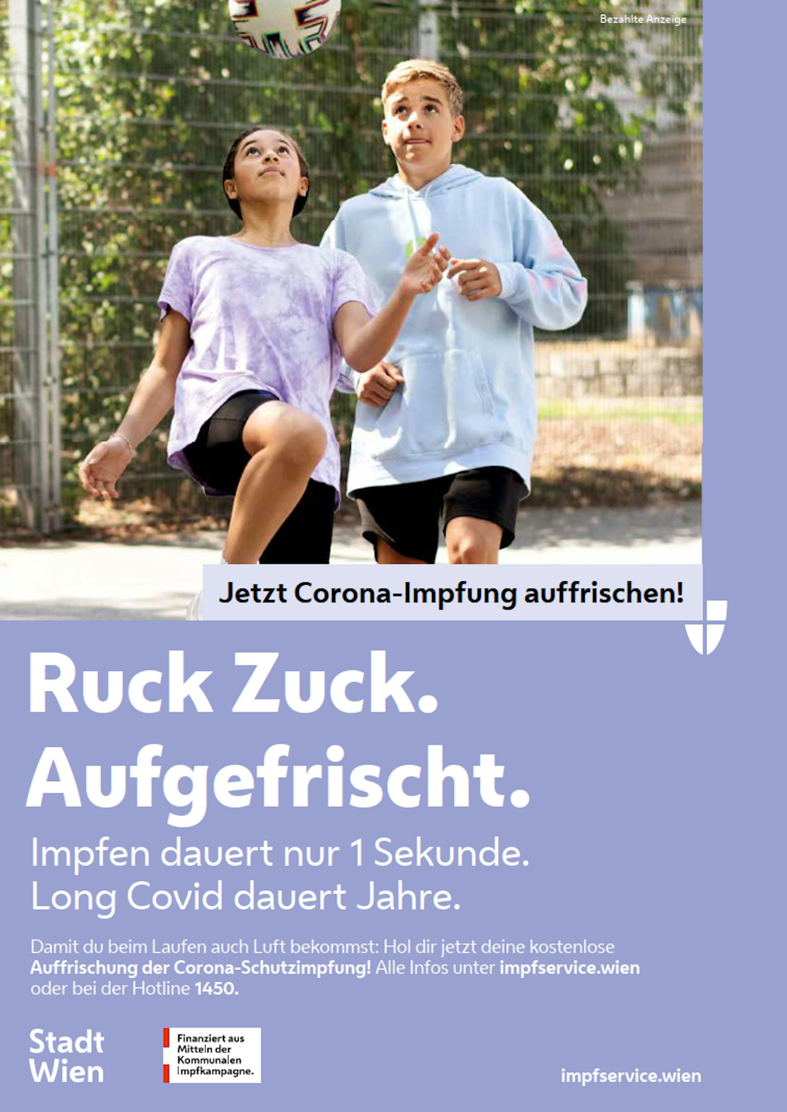 Auch junge Erwachsene sollen durch die neue Kampagne der Stadt Wien angesprochen werden.