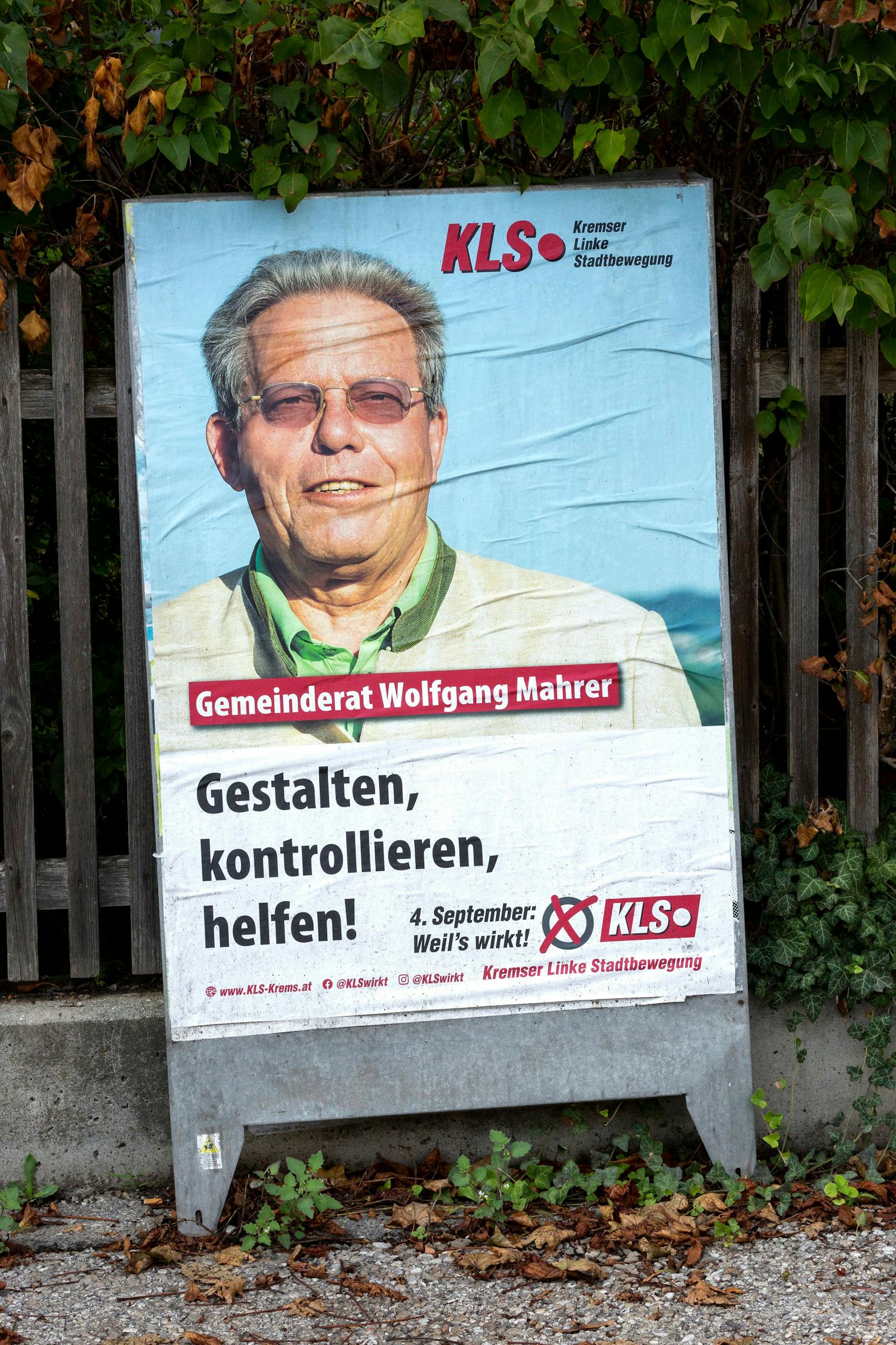 Plakate zur Gemeinderatswahl in Krems