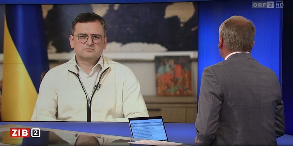 Der ukrainische Außenminister Dmytro Kuleba in der ZIB 2.