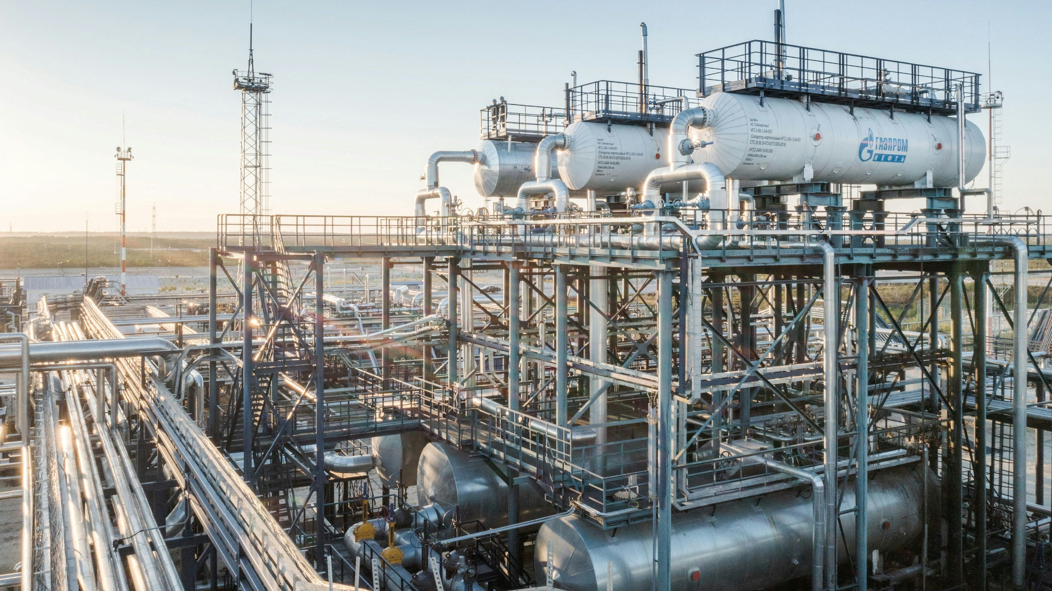 Ein Ölfeld der Gazprom im sibirischen Chanty-Mansijsk