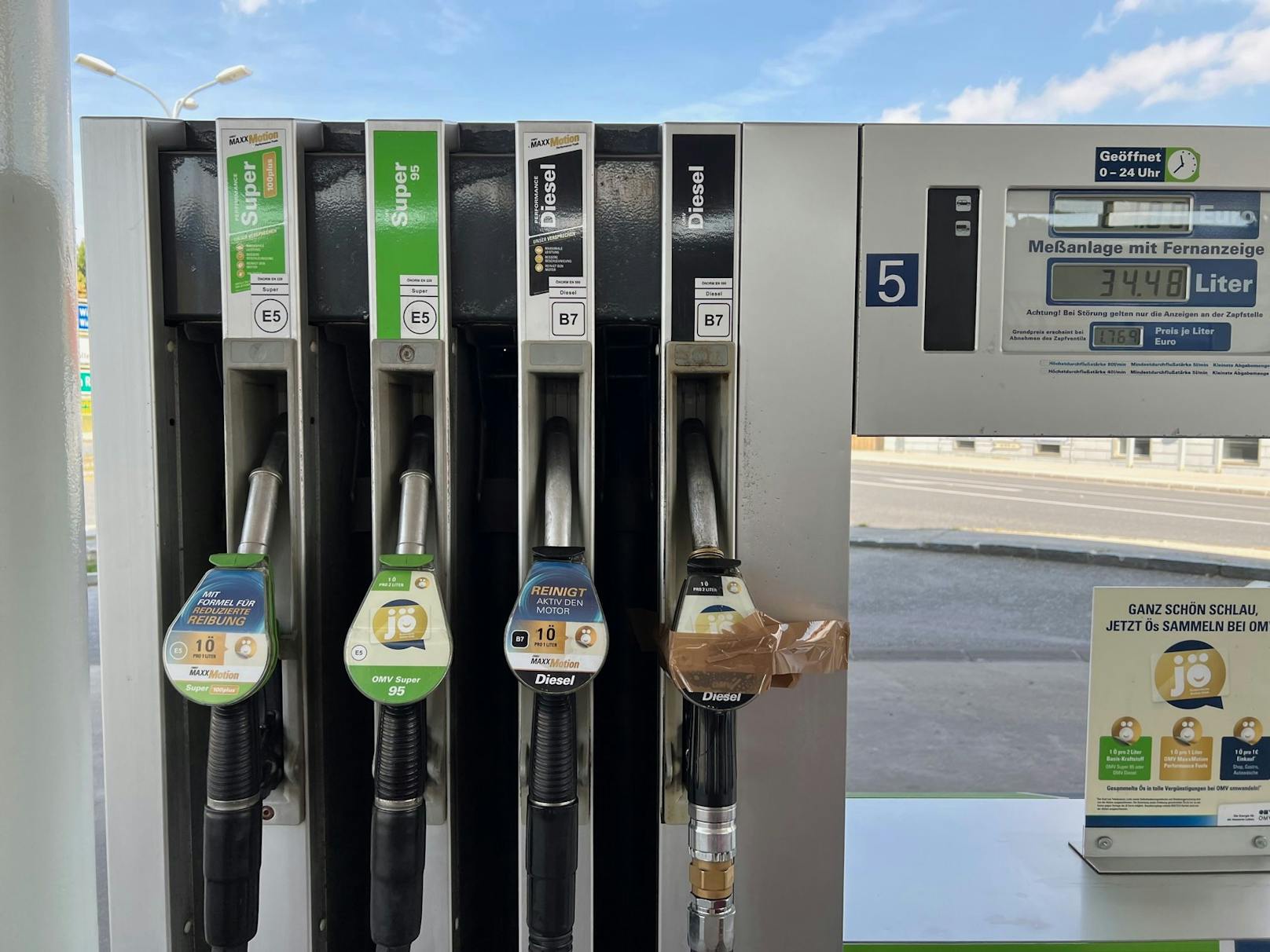 Tankstelle in NÖ ist der normale Diesel ausgegangen.