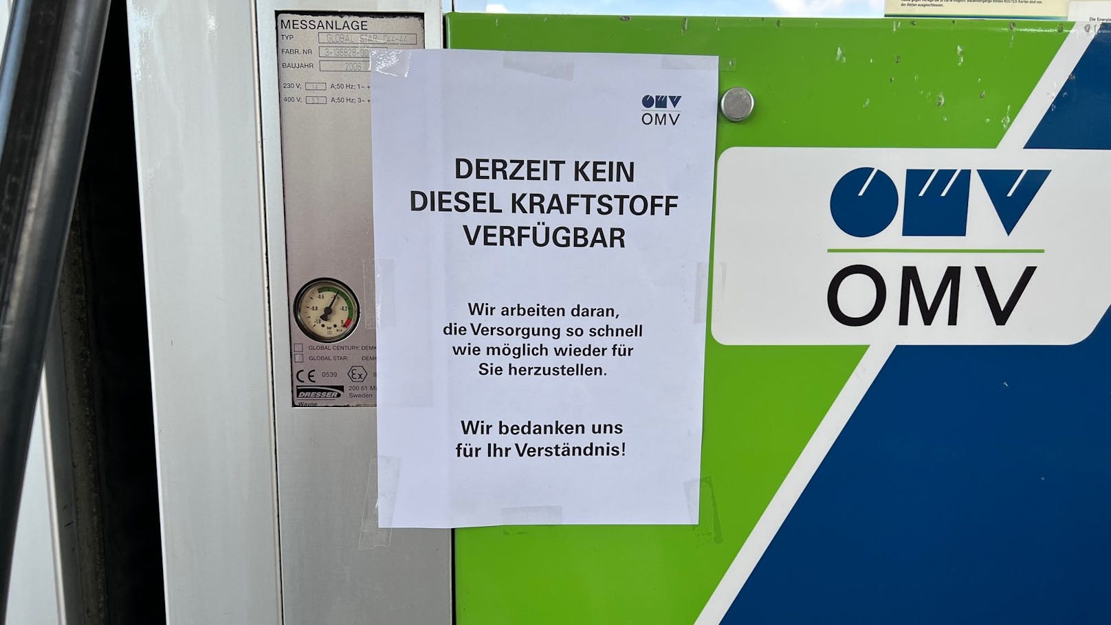 Tankstelle in NÖ ist der normale Diesel ausgegangen.