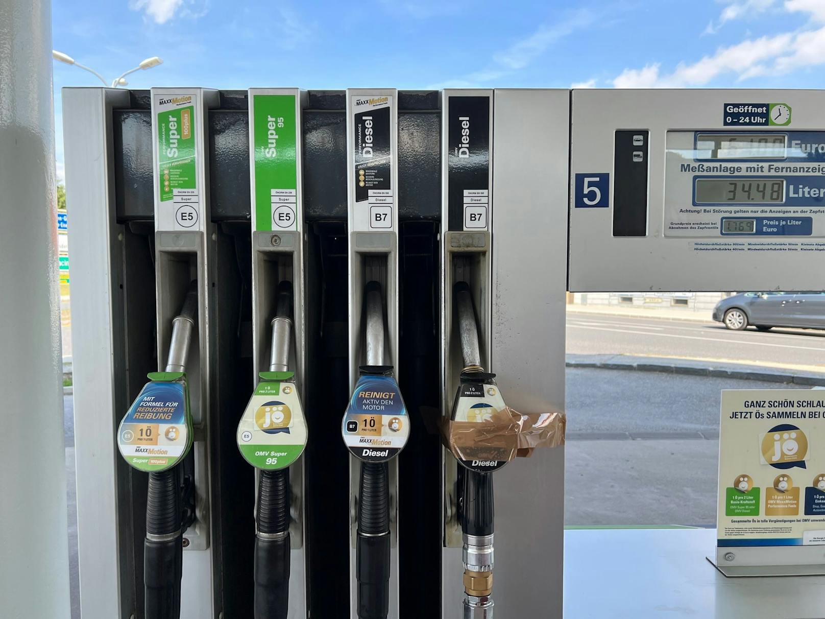 Tankstelle in NÖ ist der normale Diesel ausgegangen.