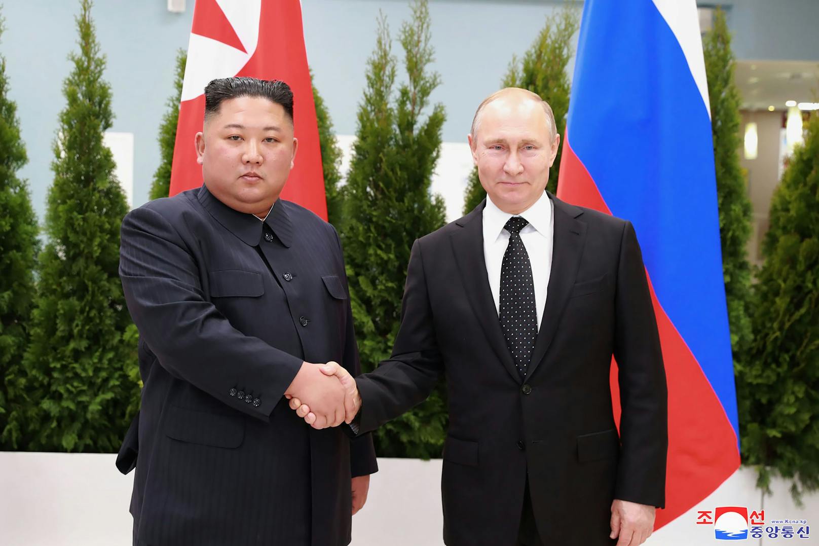 Die Beziehungen zwischen Nordkorea (Kim Jong-un) und Russland (Wladimir Putin) gelten als gut. 