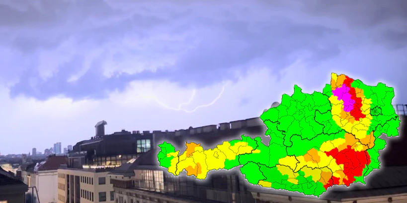 Für Teile Niederösterreichs gilt Warnstufe Violett.