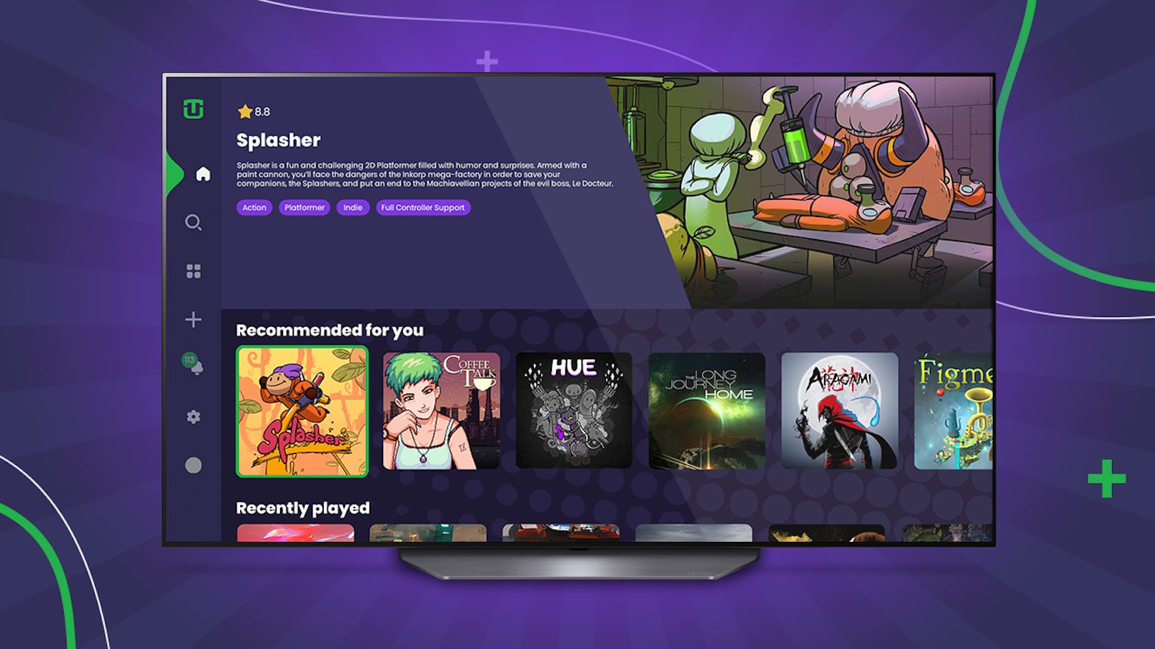 Blacknut, Utomik und das neue "Gaming Shelf" auf den neuesten TV-Geräten verfügbar.