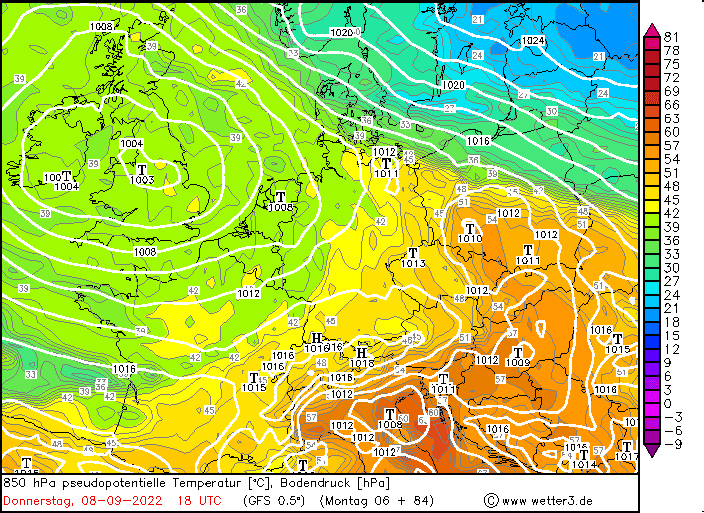 Pseudopotentielle Temperatur als Maß für die Luftmasse
