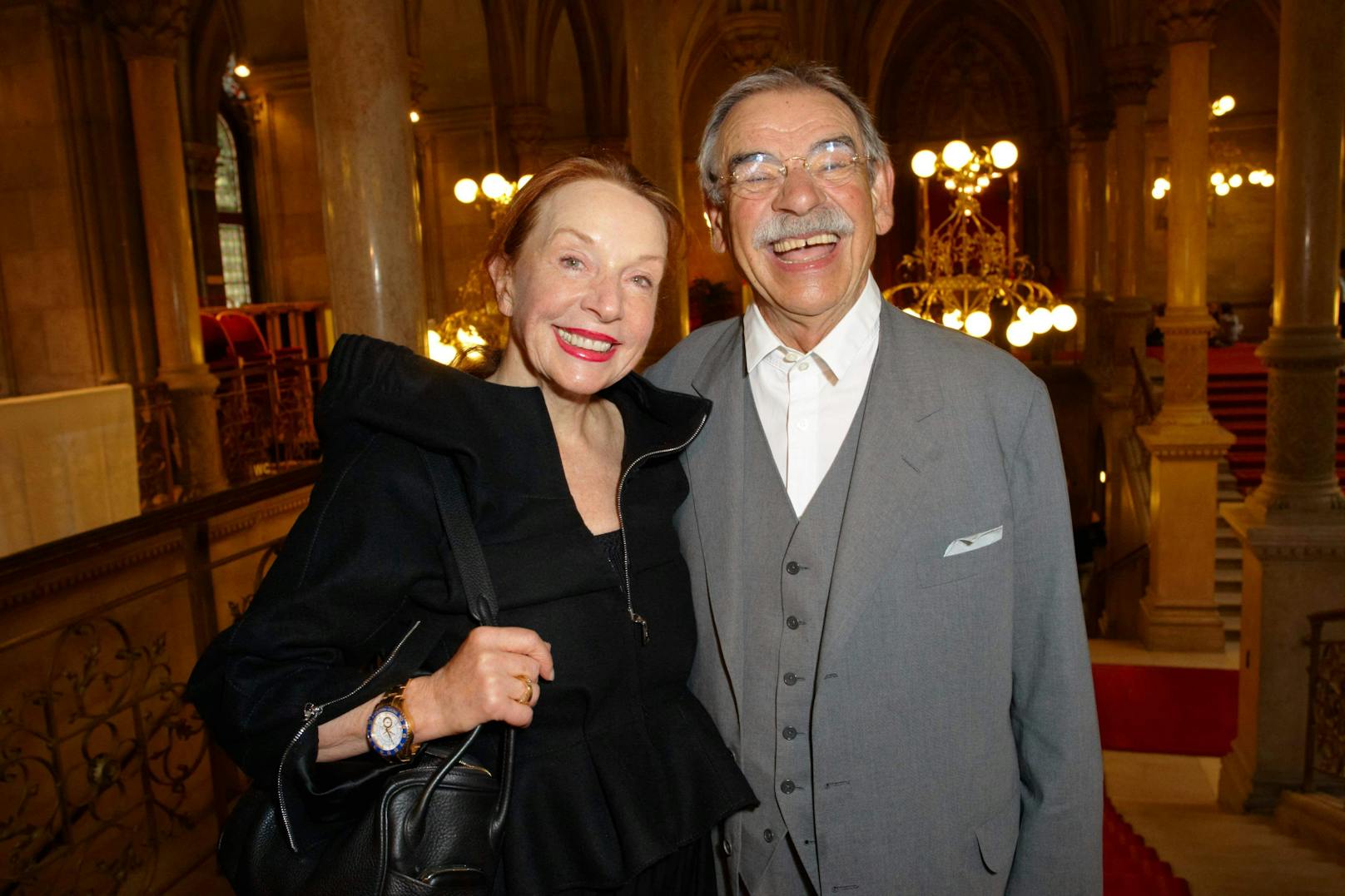 Nachdem seine Frau Maria Plachky im Jahr 1982 verstorben war, heiratete er 1984 zum zweiten Mal in Salzburg. Hier mit Guni Kumpf 2009.