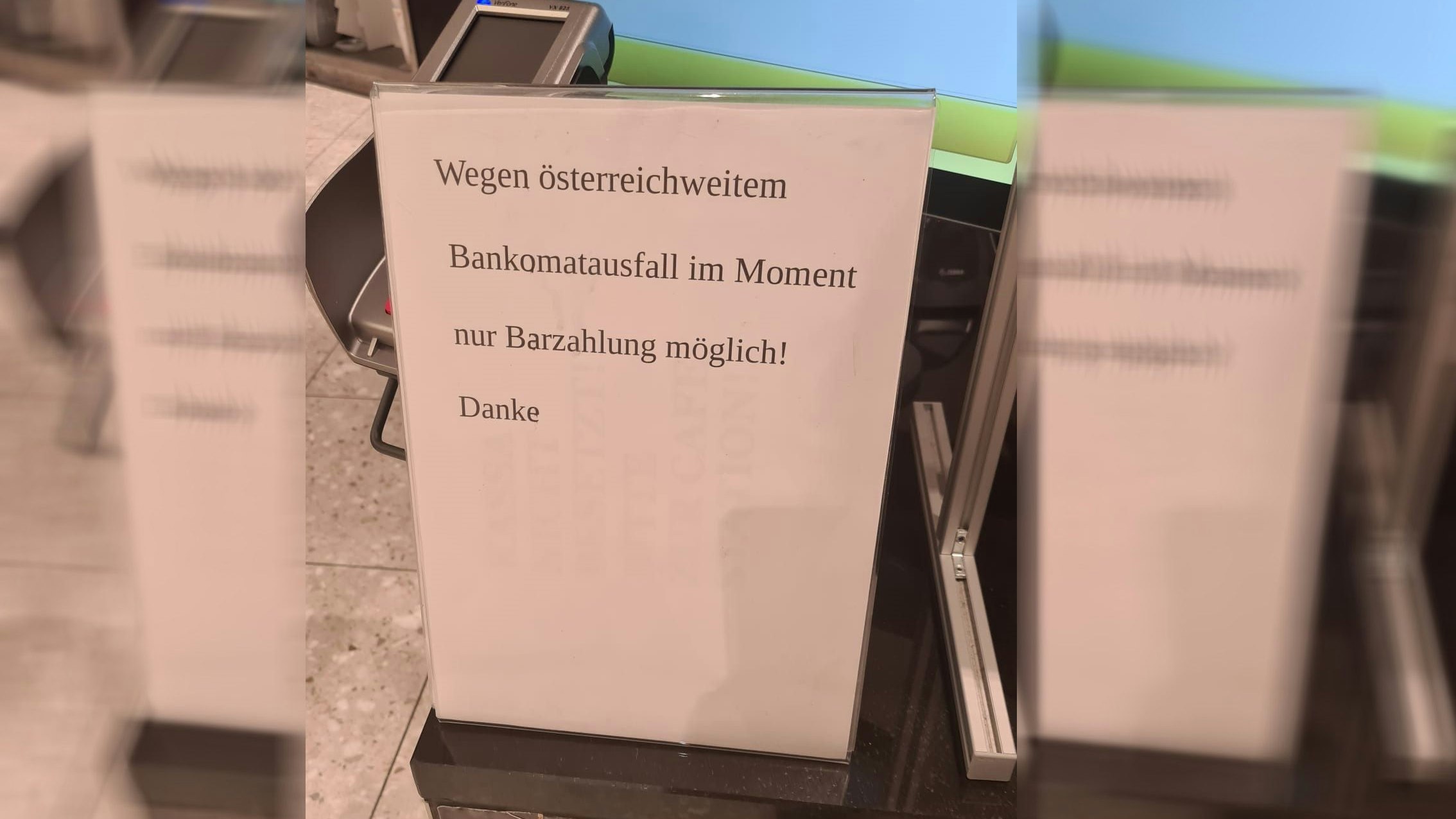 Bankomat-Terminals in Billa-Filialen defekt