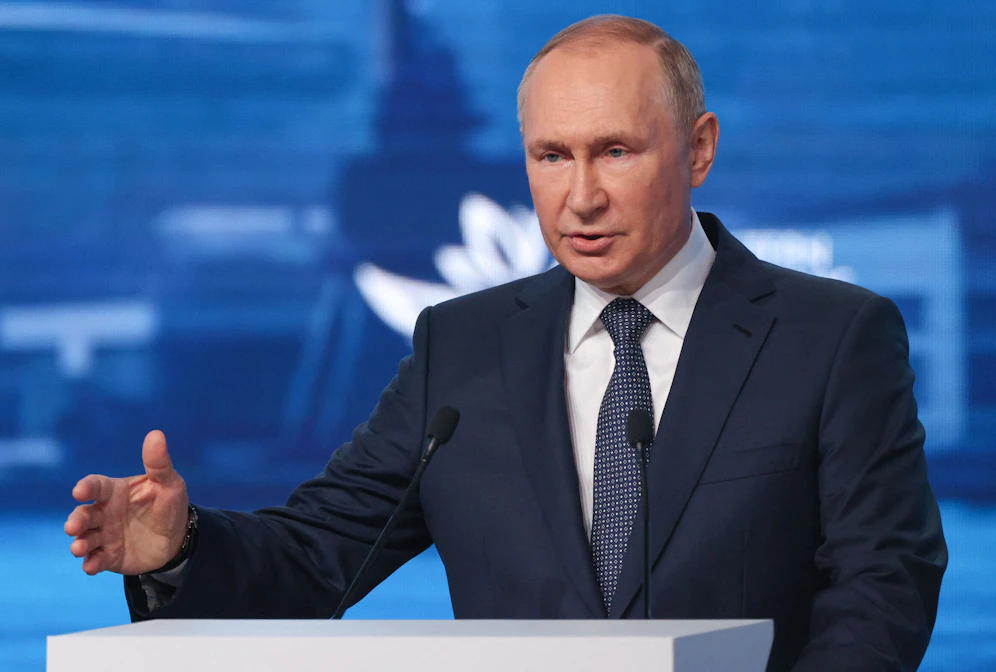 Aktuelles Foto: Putin richtete sich sich am Mittwoch an die Öffentlichkeit.