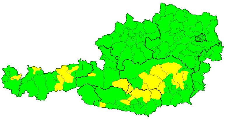 Aktuelle Unwetterkarte