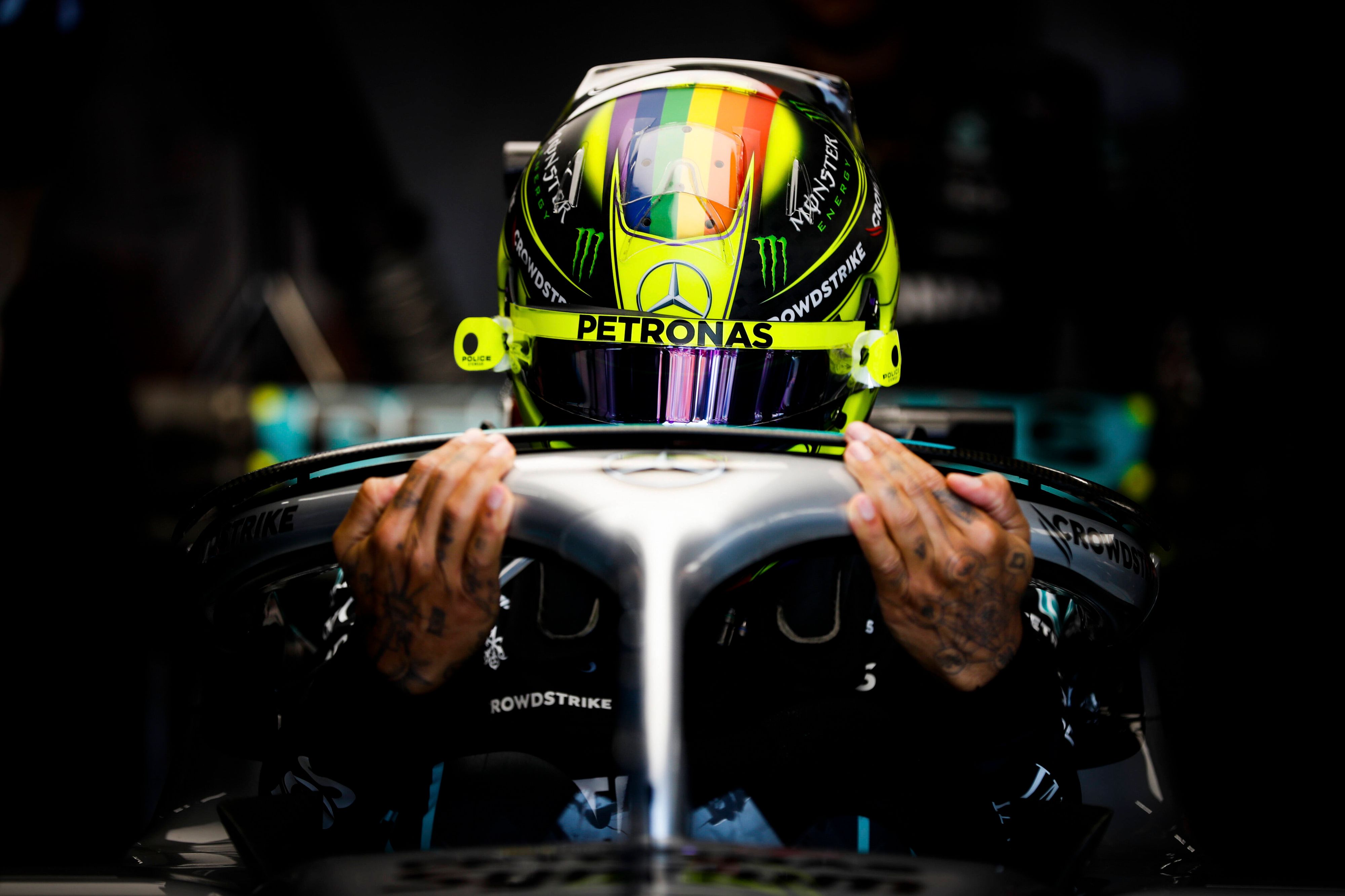 Lewis Hamilton führte das Rennen in Zandvoort an, rutschte noch vom Stockerl. 