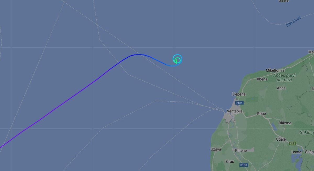 An dieser Stelle in der Ostsee ist am 4. September 2022 eine Cessna mit vier Menschen an Bord abgestürzt.