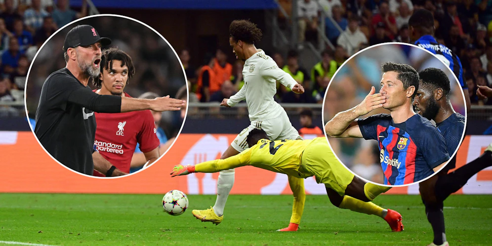 Klopp (l.) verliert mit Liverpool, Lewandowski (r.) trifft dreifach, die Bayern bezwingen Inter.