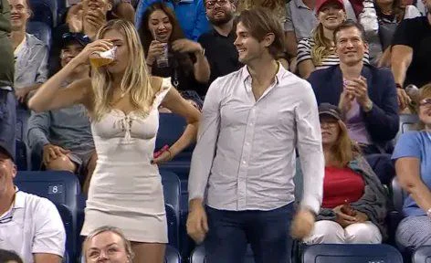 Kult-Fan Megan Lucky war wieder bei den US Open. 