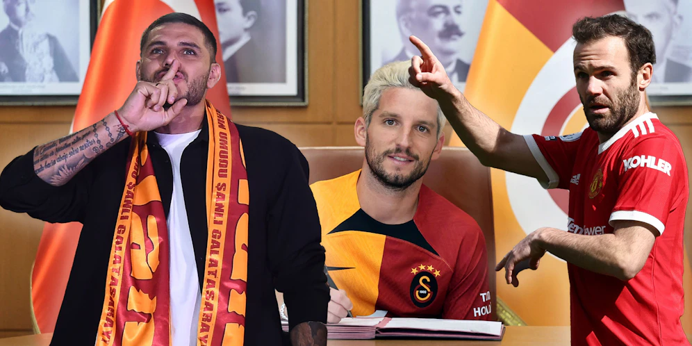 Mauro Icardi, Dries Mertens und Juan Mata.