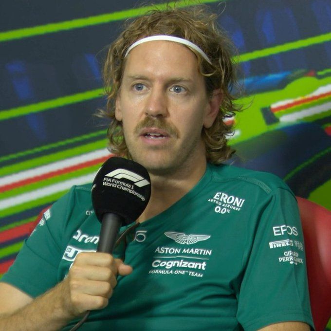 Sebastian Vettel bei der Pressekonferenz in Monza.