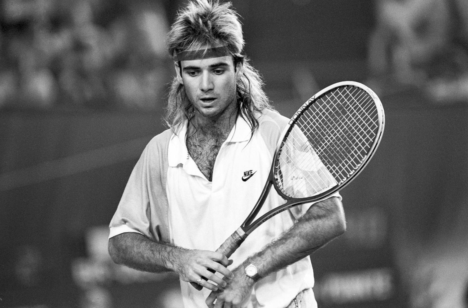 Auch Andre Agassi trug die Haare einst lang und mit einem Band.