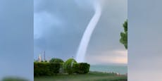 Video zeigt, wie riesiger Tornado über Gardasee fegt