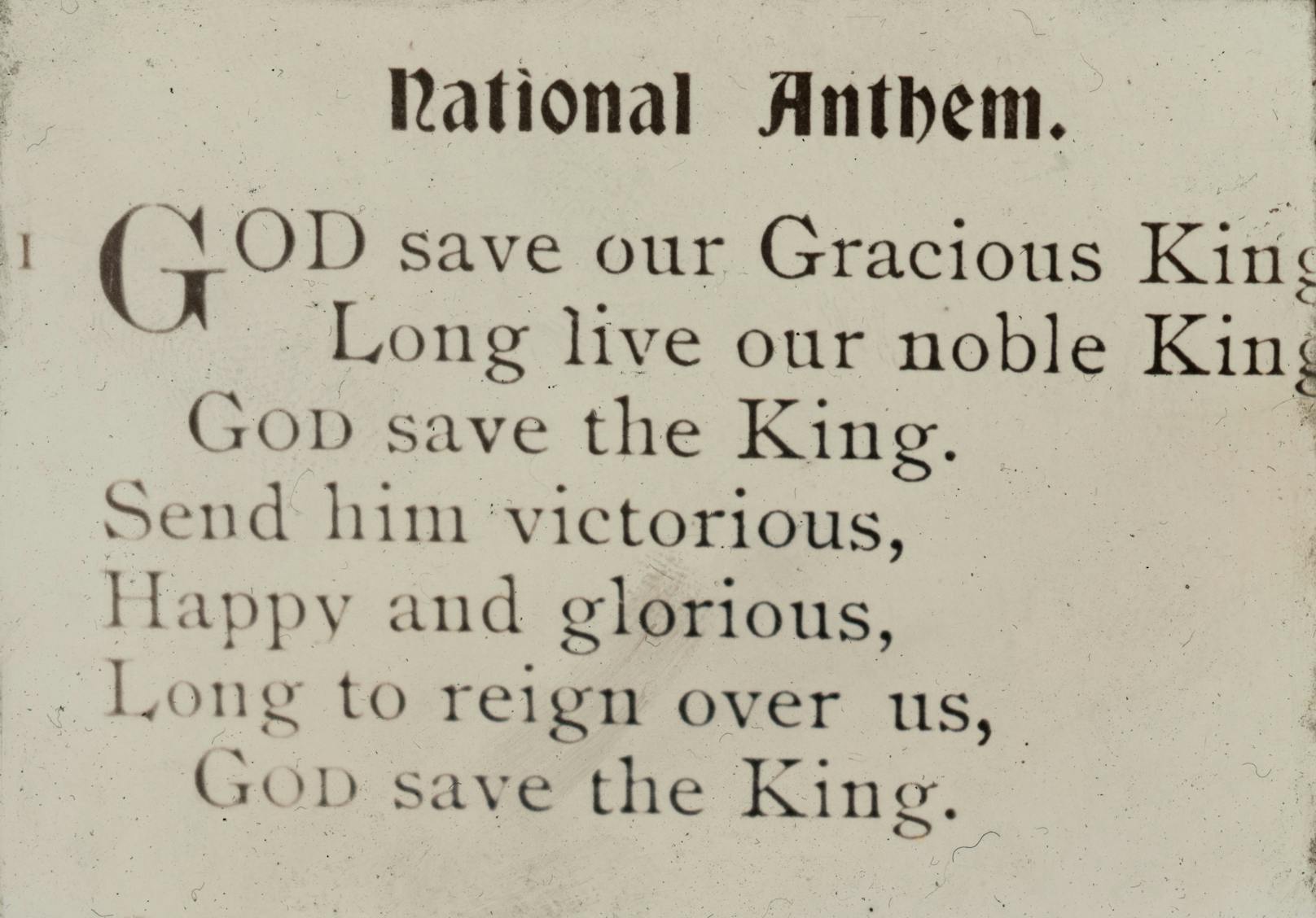 "God save the King" war seit dem Ableben von Elizabeth's Vater George VI nicht mehr Hymne Großbritanniens.