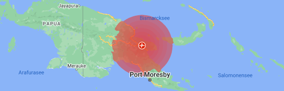 Das Epizentrum des Erdbebens lag im Nordosten des Landes.