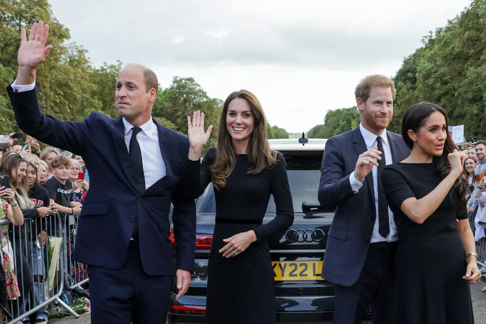 Die vier Royals (und Ex-Royals) zusammen in Windsor.
