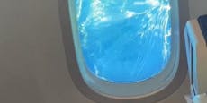 Panik! Fensterscheibe bricht während Flug