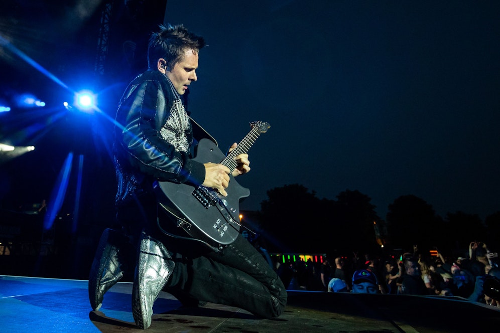 Die Rockband Muse mit Frontman Matthew Bellamy