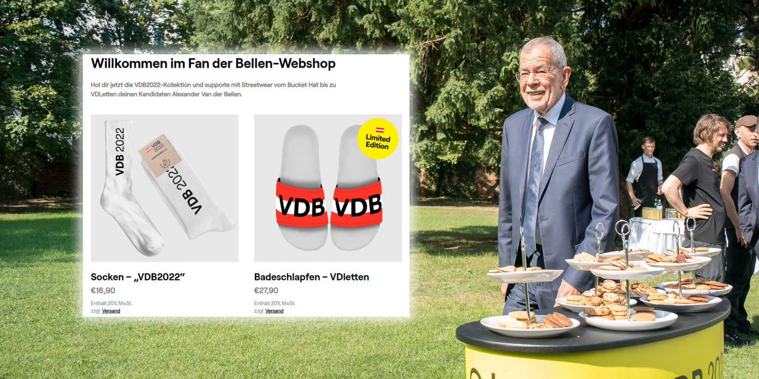 Wer möchte, kann nun in einem Ganzkörper-VdB-Outfit durch die Republik streifen.