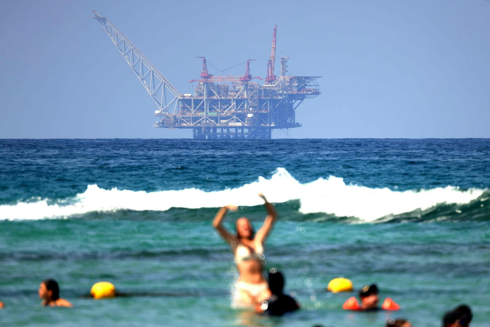Das Leviathan-Erdgasfeld im Mittelmeer vor der Küste von Haifa.