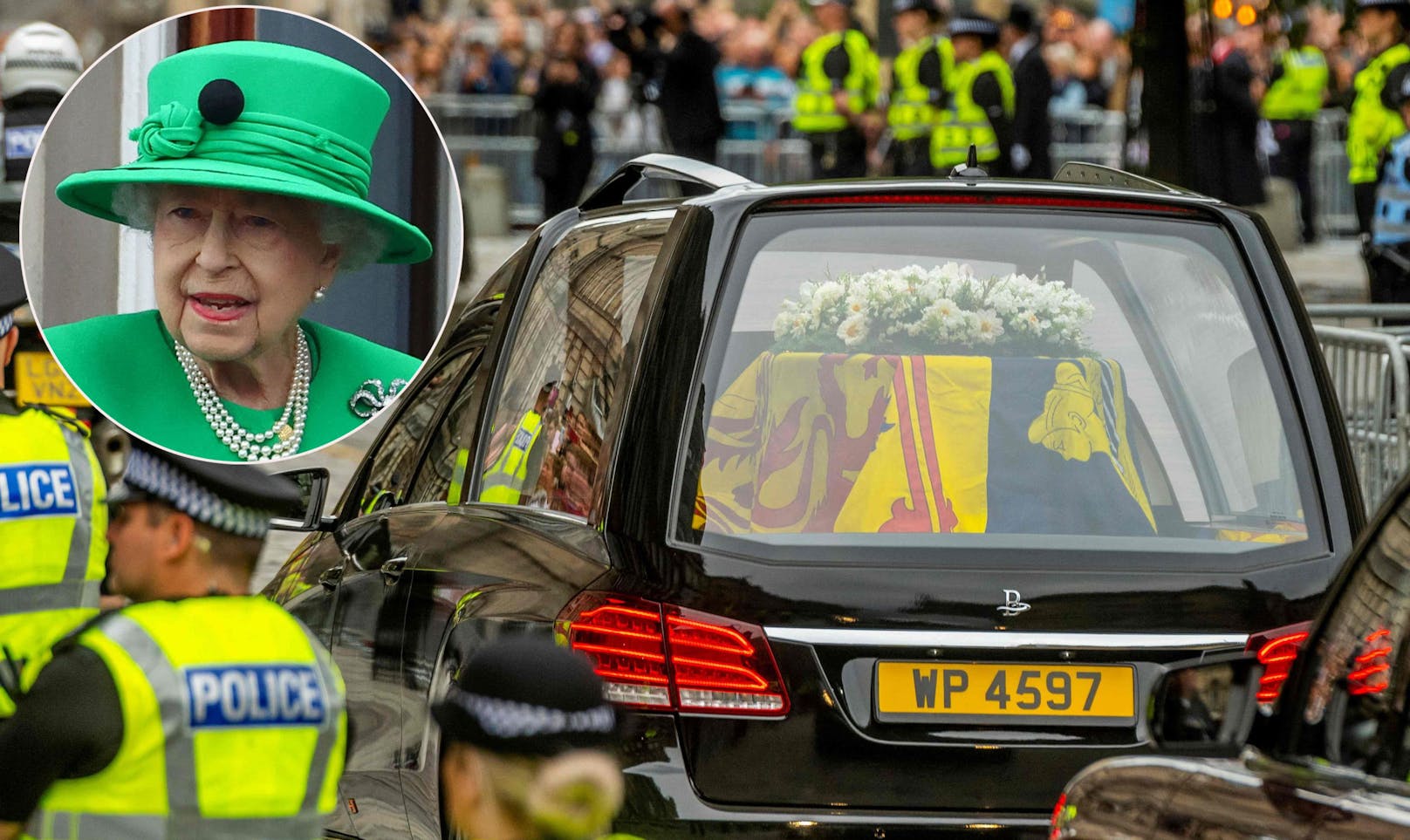 In diesem Auto liegt die verstorbene Queen Elizabeth II.