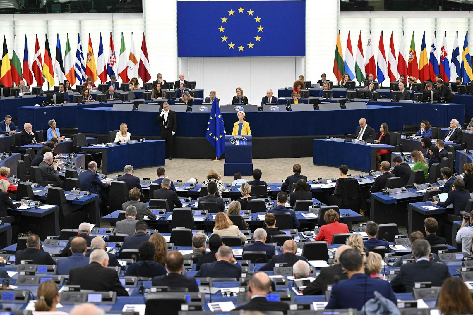 EU-Kommissionspräsidentin Ursula von der Leyen hielt am Mittwochvormittag eine "Rede zur Lage der Union".