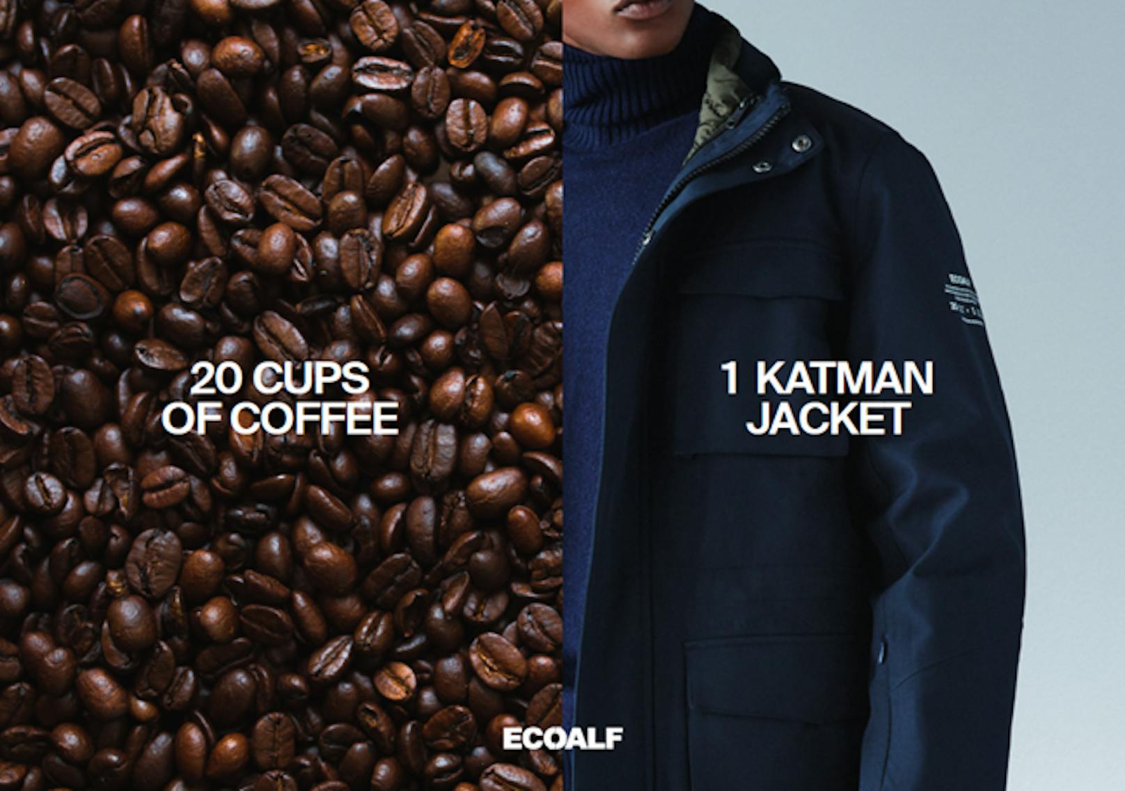Den Kaffeesatz von 20 Tassen Kaffee werden pro Jacke eingesetzt. 