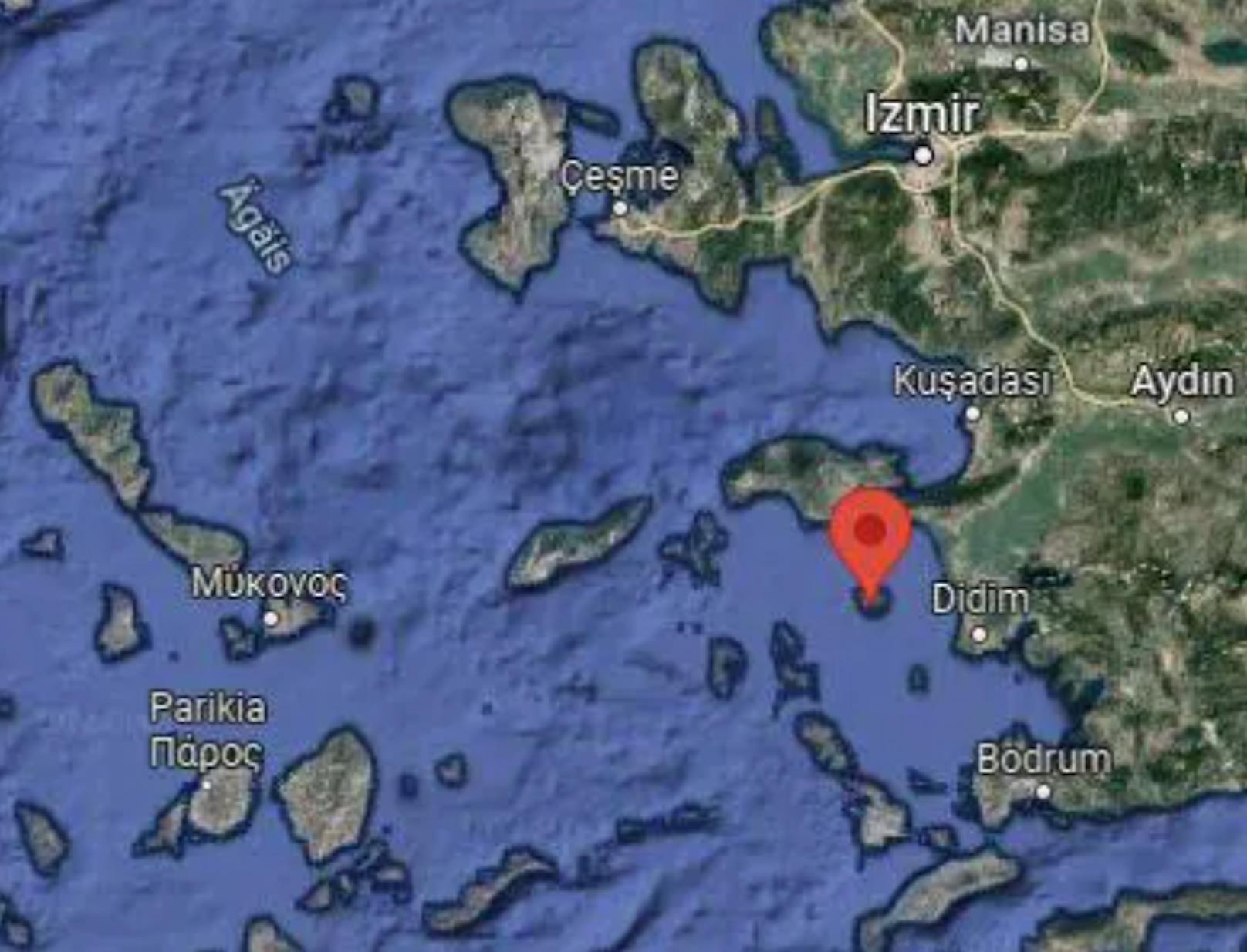 Die griechische Insel Agathonisi liegt unweit des türkischen Festlandes.