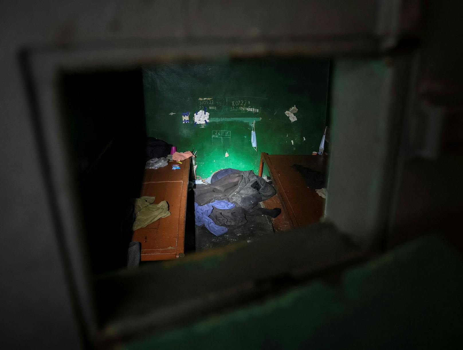 In diesem Keller in Balaklija  wurde ein provisorisches Polizeirevier der Russen errichtet. Hier soll auch gefoltert worden sein. 