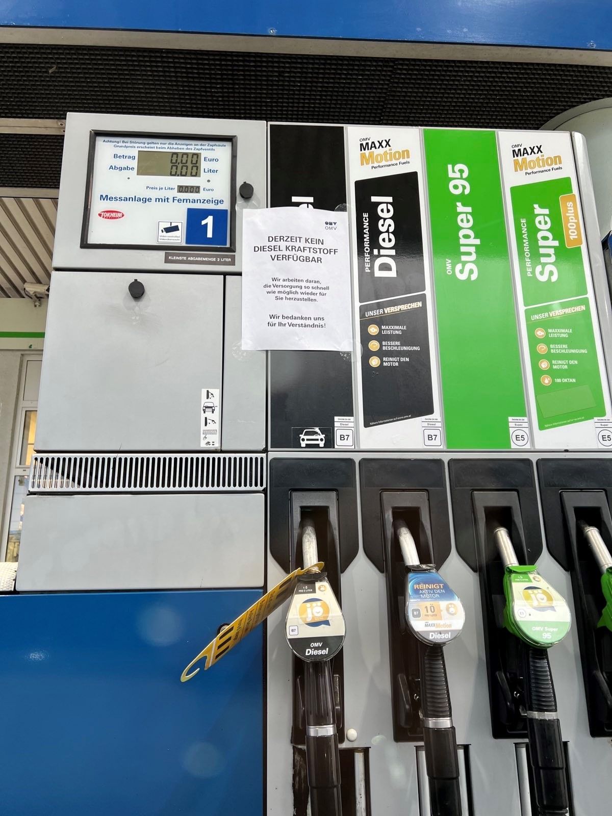 In Grieskirchen gab es an einer Tankstelle keinen Diesel mehr.